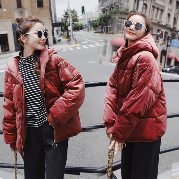 Модерно дамско зимно  яке с качулка в няколко цвята 