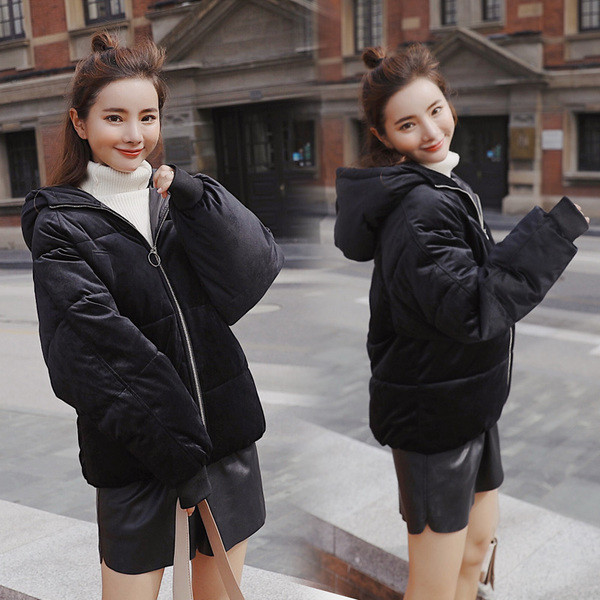 Модерно дамско зимно  яке с качулка в няколко цвята 