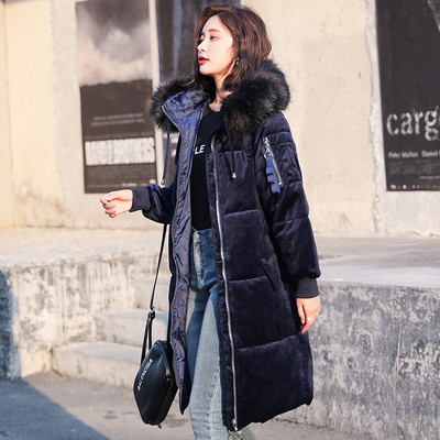 Модерно дамско зимно яке с меко покритие и качулка с пух в няколко цвята