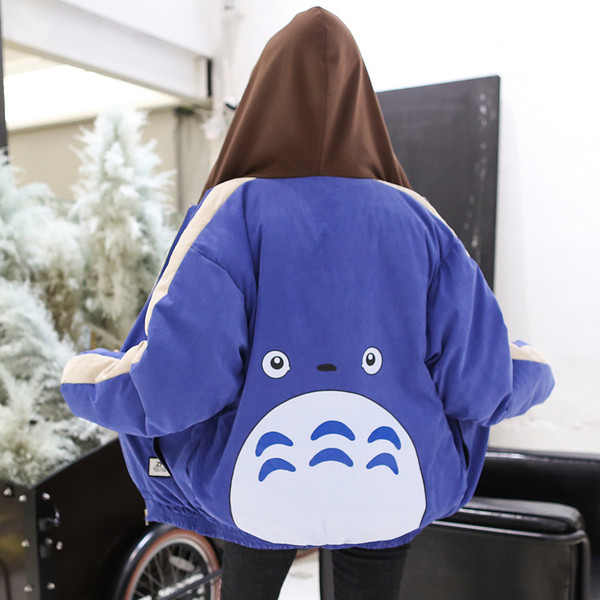 Есенно-зимно дамско яке с 3D елемент в розов и син цвят 