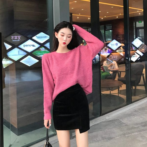 Модерна дамска пола в два цвята - кафяв и черен