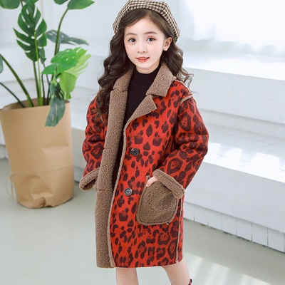 Модерно детско палто за момичета с мека подплата в три цвята