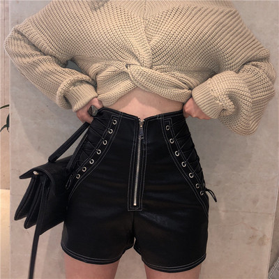 Дамски къси панталони с висока талия