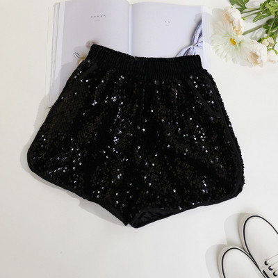 Дамски къс панталон с пайети в четири цвята