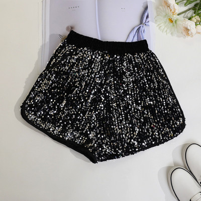 Дамски къс панталон с пайети в четири цвята