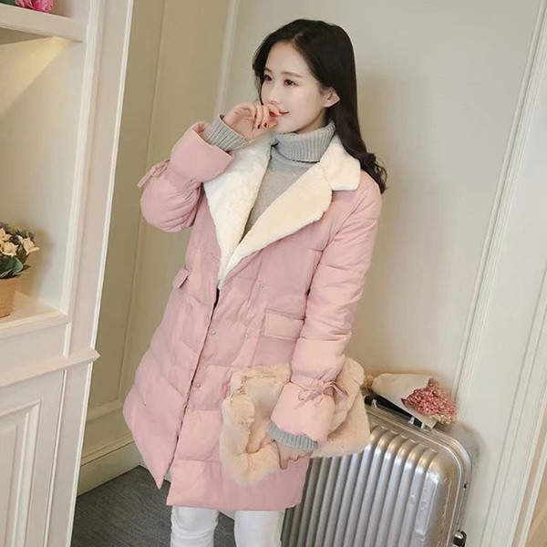 Χειμερινό γυναικείο μπουφάν με μακρύ μανίκι και μαλακή επένδυση σε τρία χρώματα
