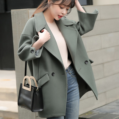 Стилно дамско палто къс модел в два цвята