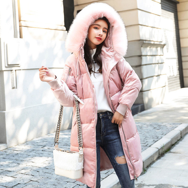 ХИТ Актуално дамско яке дълъг модел в розов,бял и син цвят 