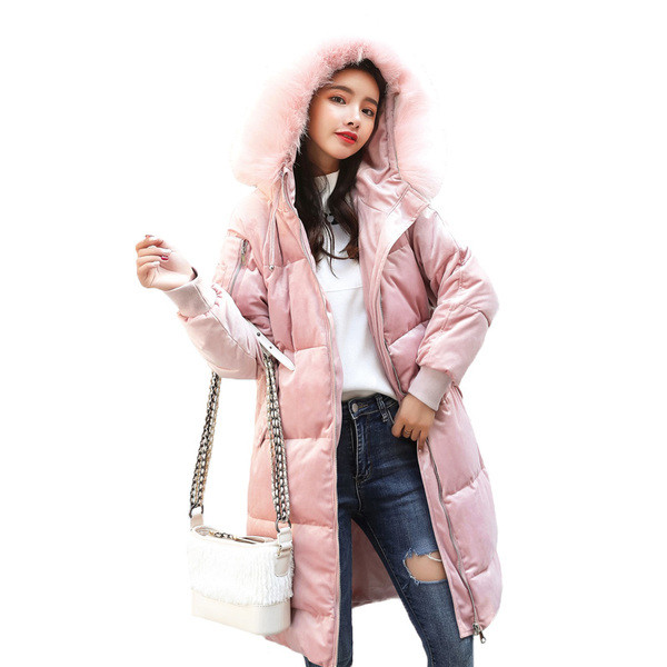 ХИТ Актуално дамско яке дълъг модел в розов,бял и син цвят 