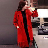 Нов модел дамско палто с ресни в няколко цвята