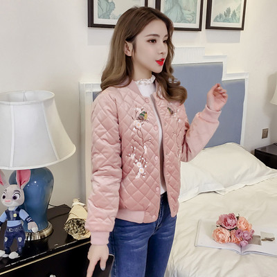 Μοντέρνο γυναικείο μπουφάν  με κολάρο σε σχήμα Ο σε δύο μοντέλα