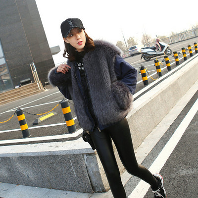 Модерно дамско палто с две лица в два цвята