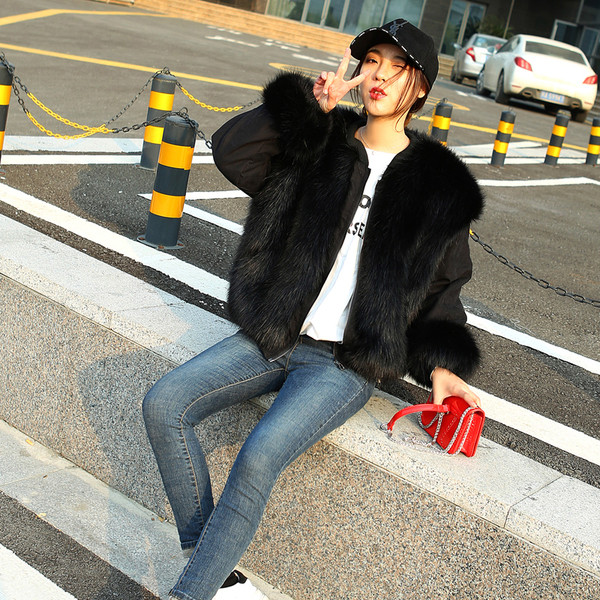 Модерно дамско палто с две лица в два  цвята