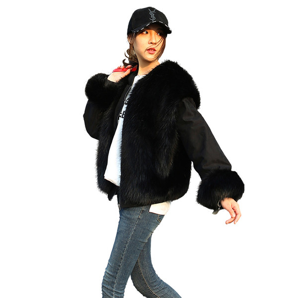 Модерно дамско палто с две лица в два  цвята