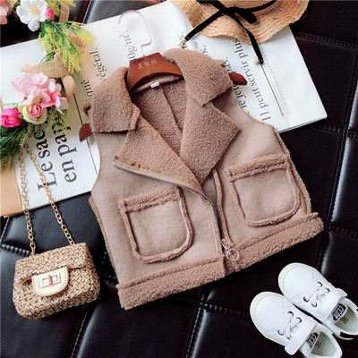 Модерен детски елек за момичета в два цвята