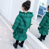 Модерно детско зимно яке за момичета с 3D- елемент