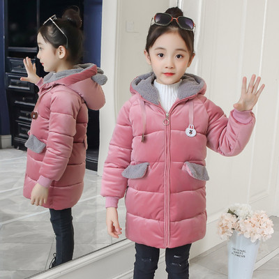 Модерно детско яке за момичета с 3D елемент в четири цвята