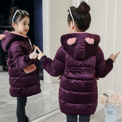 Модерно детско яке за момичета с 3D елемент в четири цвята