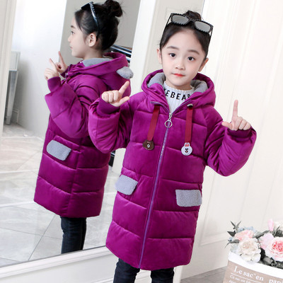 Модерно детско яке за момичета с 3D елемент в четири цвята