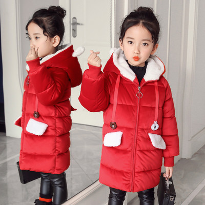 Модерно детско яке за момичета с 3D елемент в четири цвята