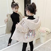 Детско топло яке за зимата с еднорог в три цвята