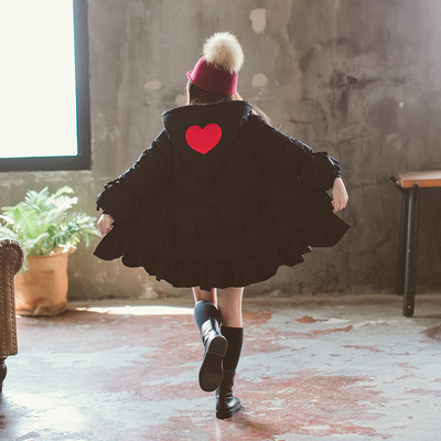 Модерно детско яке за момичета с елемент панделка в три цвята