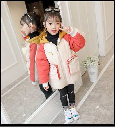 Ново детско яке за момичета с качулка