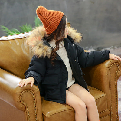 Актуално детско яке за момичета асиметричен модел в черен,розов и син цвят