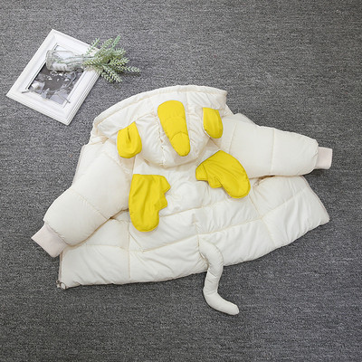 Есенно-зимно детско яке за момичета с 3D-елемент в два цвята