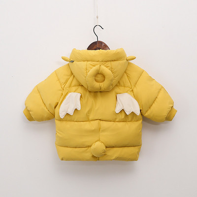 Есенно-зимно детско яке за момичета с 3D-елемент в два цвята