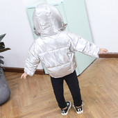 Ежедневно деско зимно яке за момичета къс модел в два цвята