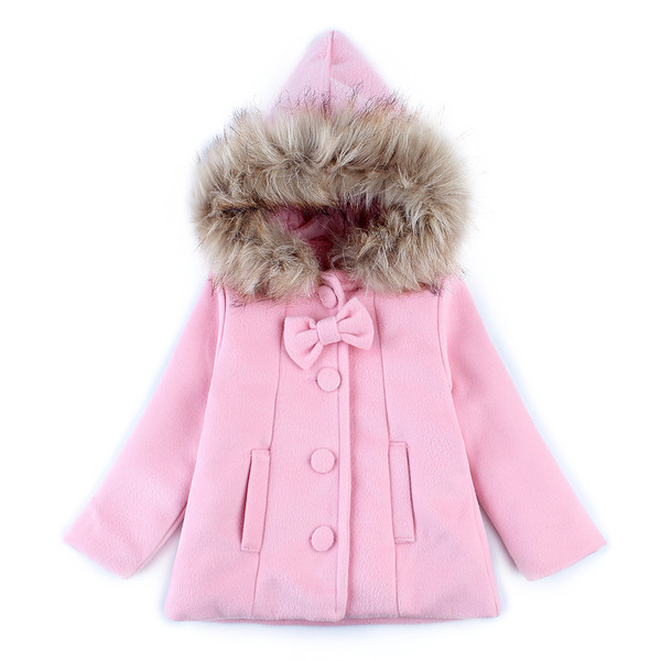 Модерно детско палто разкроен модел с качулка в два цвята 