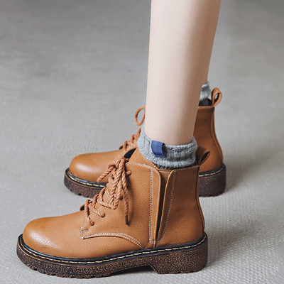 Női felső csizma két színben - barna és fekete