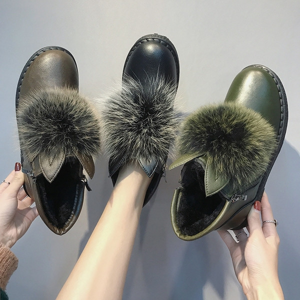 Modern női pehelycsizma három színben