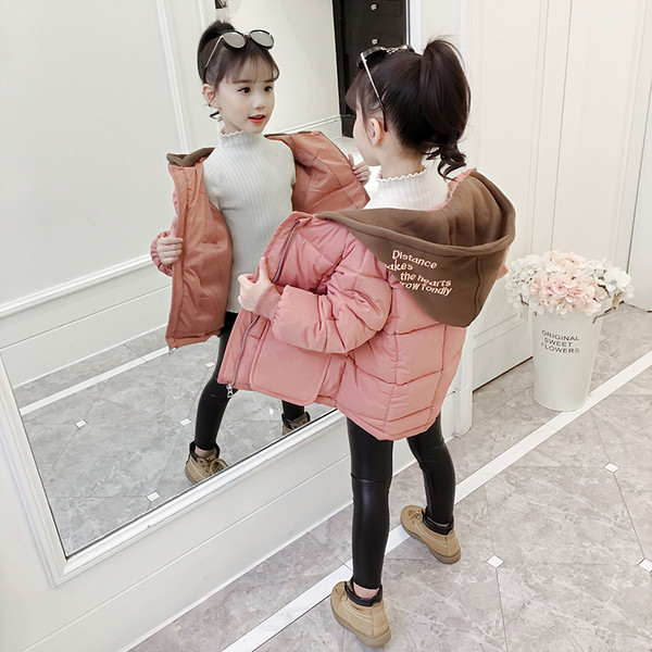 Őszi-téli gyerekkabát lányoknak rövid modell többféle színben