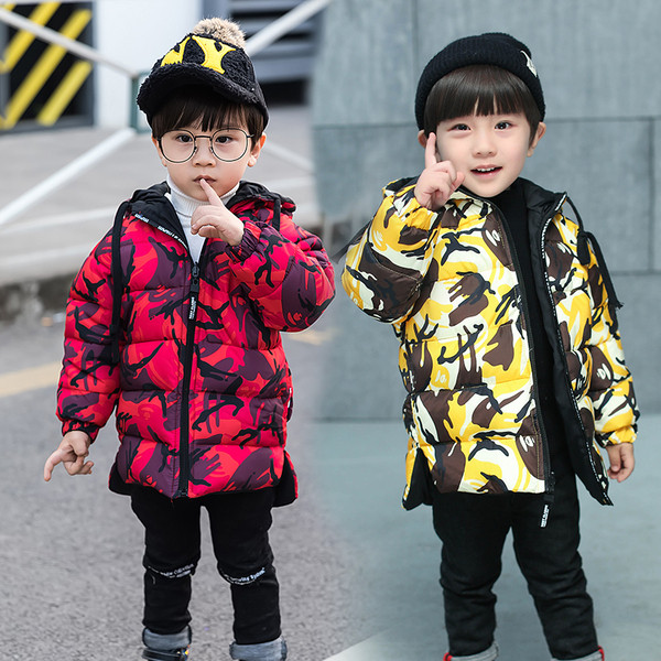 Téli gyerek kabát fiúknak két arccal, rátéttel több színben