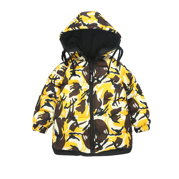 Téli gyerek kabát fiúknak két arccal, rátéttel több színben