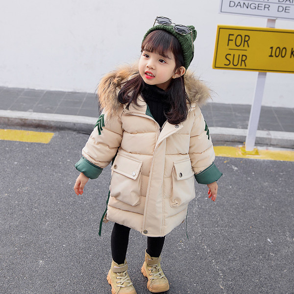 ÚJ Aktuális lányka gyerekkabát hosszú modell zsebekkel és feliratokkal több színben