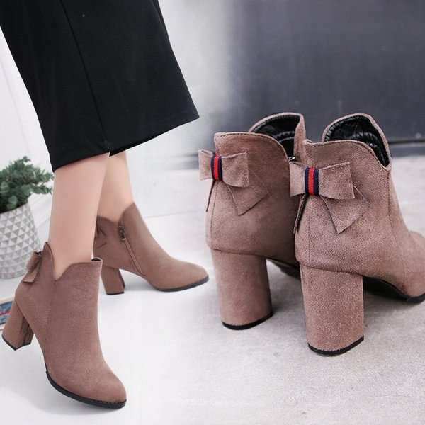 γυναικείες  μπότες με κορδέλα σε τρία χρώματα