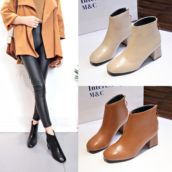 Női elegáns sarkú csizma három színben