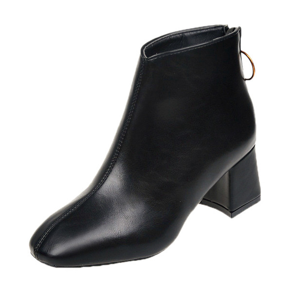 Női elegáns sarkú csizma három színben