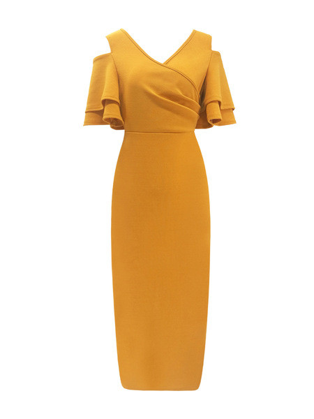 Stílusos női ruha hosszú modell nyitott vállú három színben