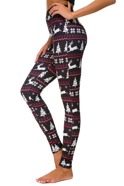 Női leggings magas derékkal, karácsonyi motívumokkal több színben