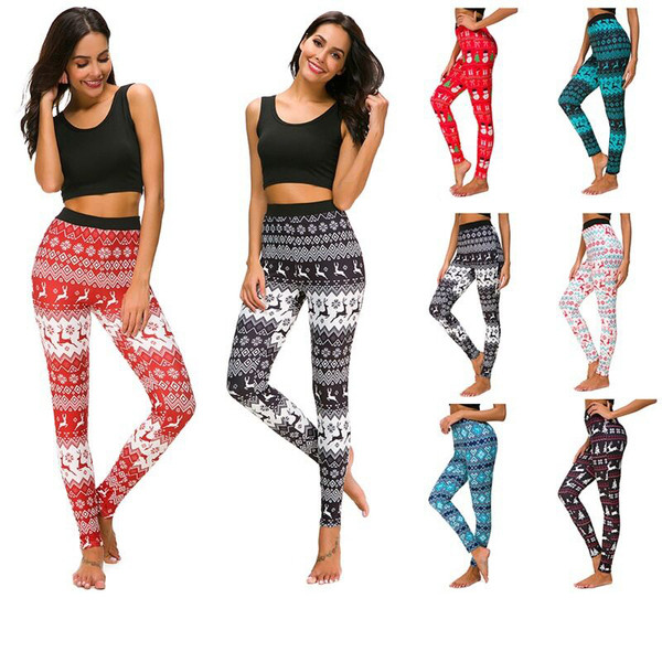 Női leggings magas derékkal, karácsonyi motívumokkal több színben