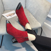 Stílusos női hegyes csizma három színben