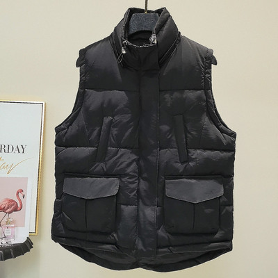 Meleg mindennapi női mellény zsebekkel, két színben