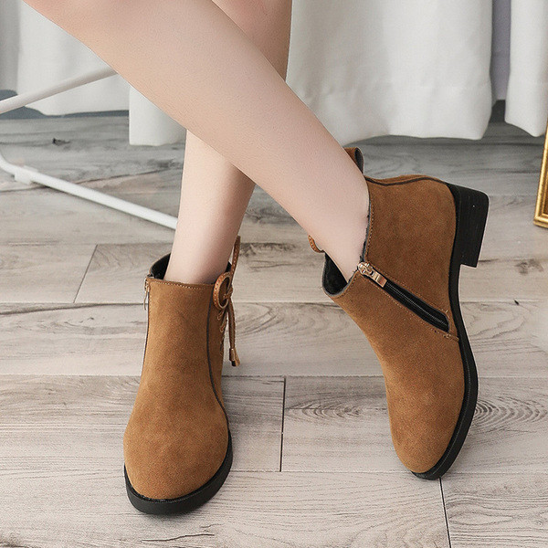 Öko velúrból készült, fűzős női csizma két színben