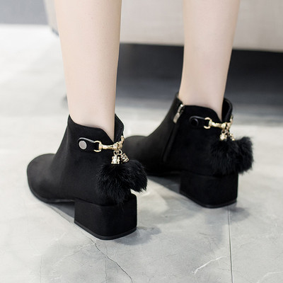 Elegáns női csizma két színben, öko velúrból