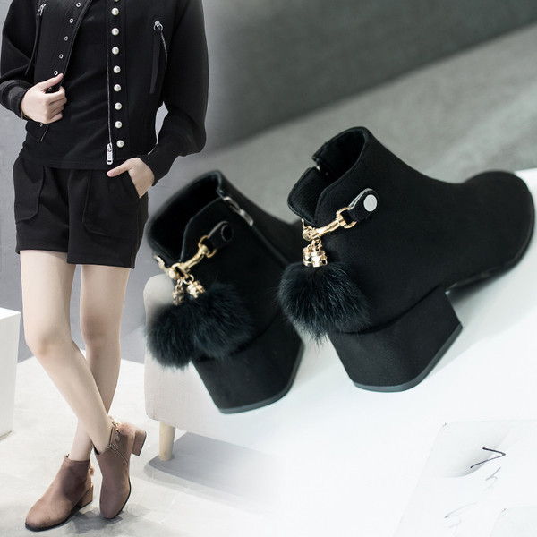 Elegáns női csizma két színben, öko velúrból