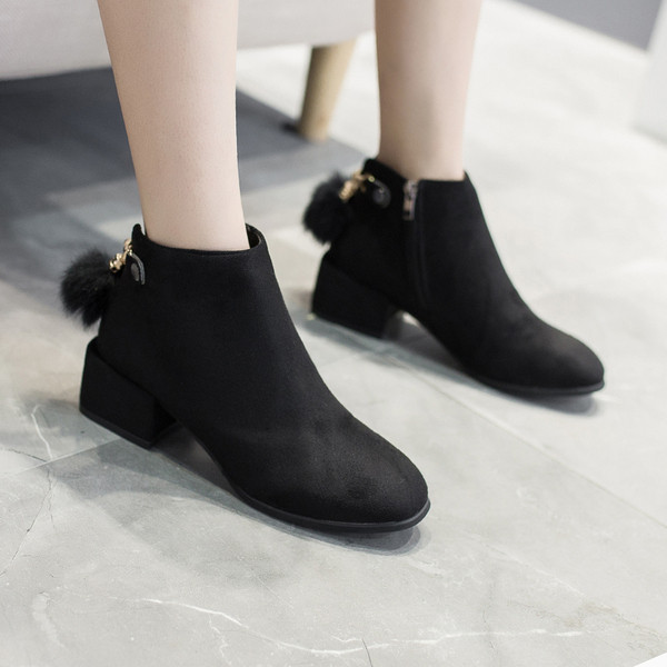 Elegáns női csizma két színben, öko velúrból